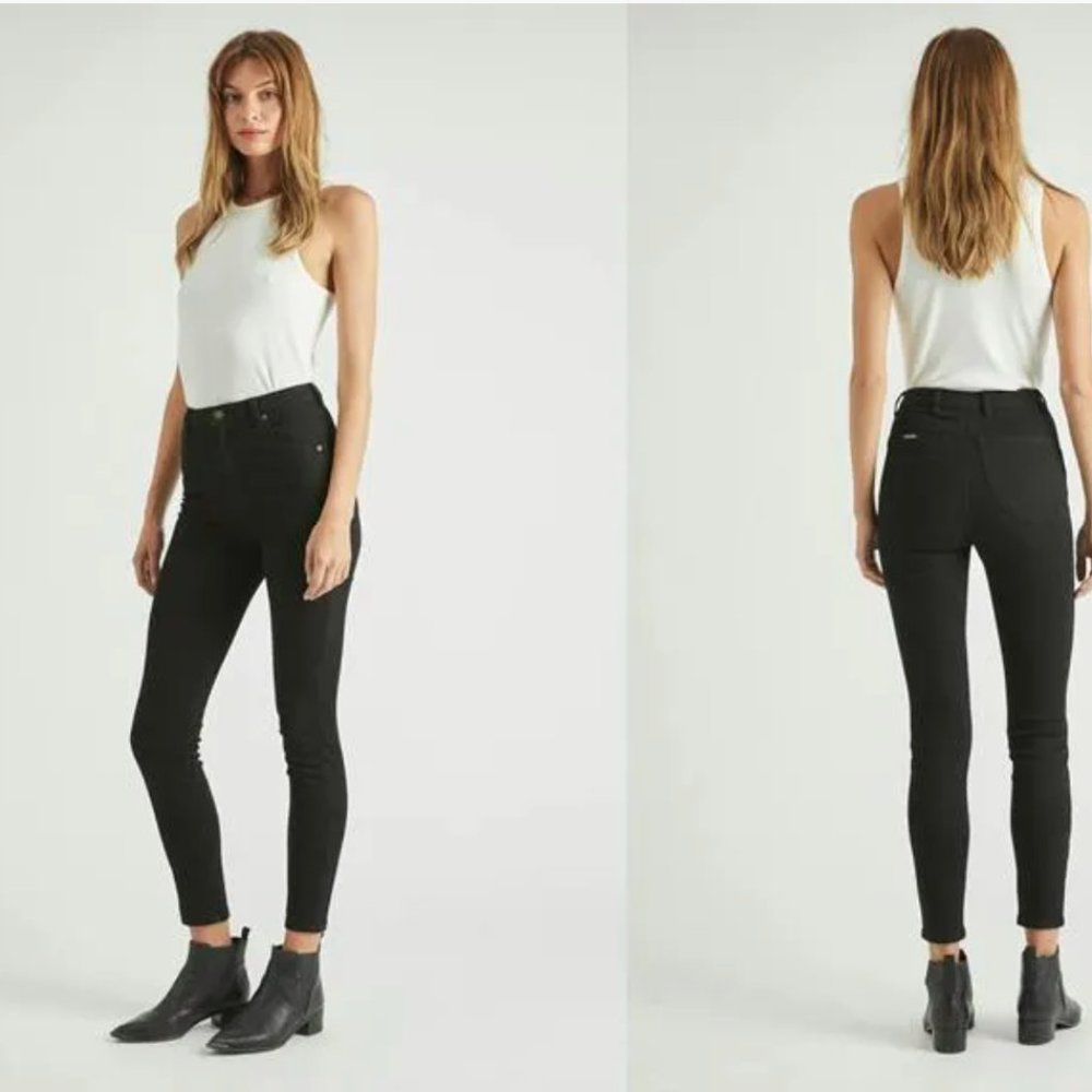 Rollas Eastcoast Ankle High Rise Super Skinny Black Jeans, New without tags